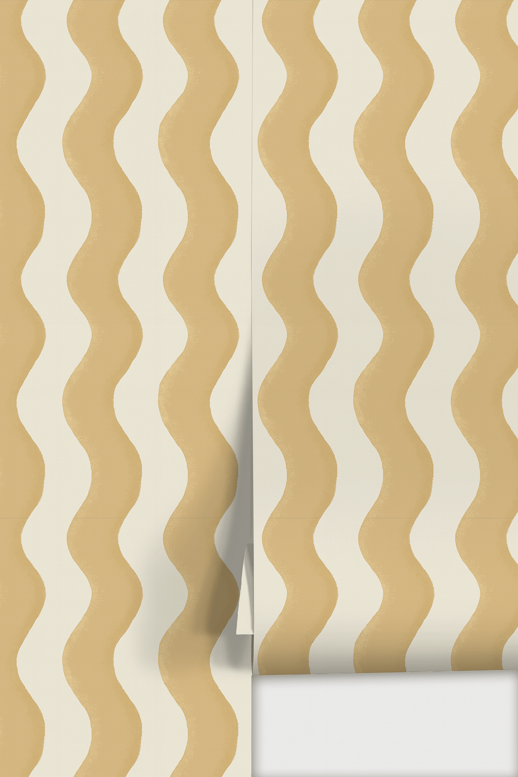 Ziggy Stripe Wallpaper, white and butter yellow - mosswell.us