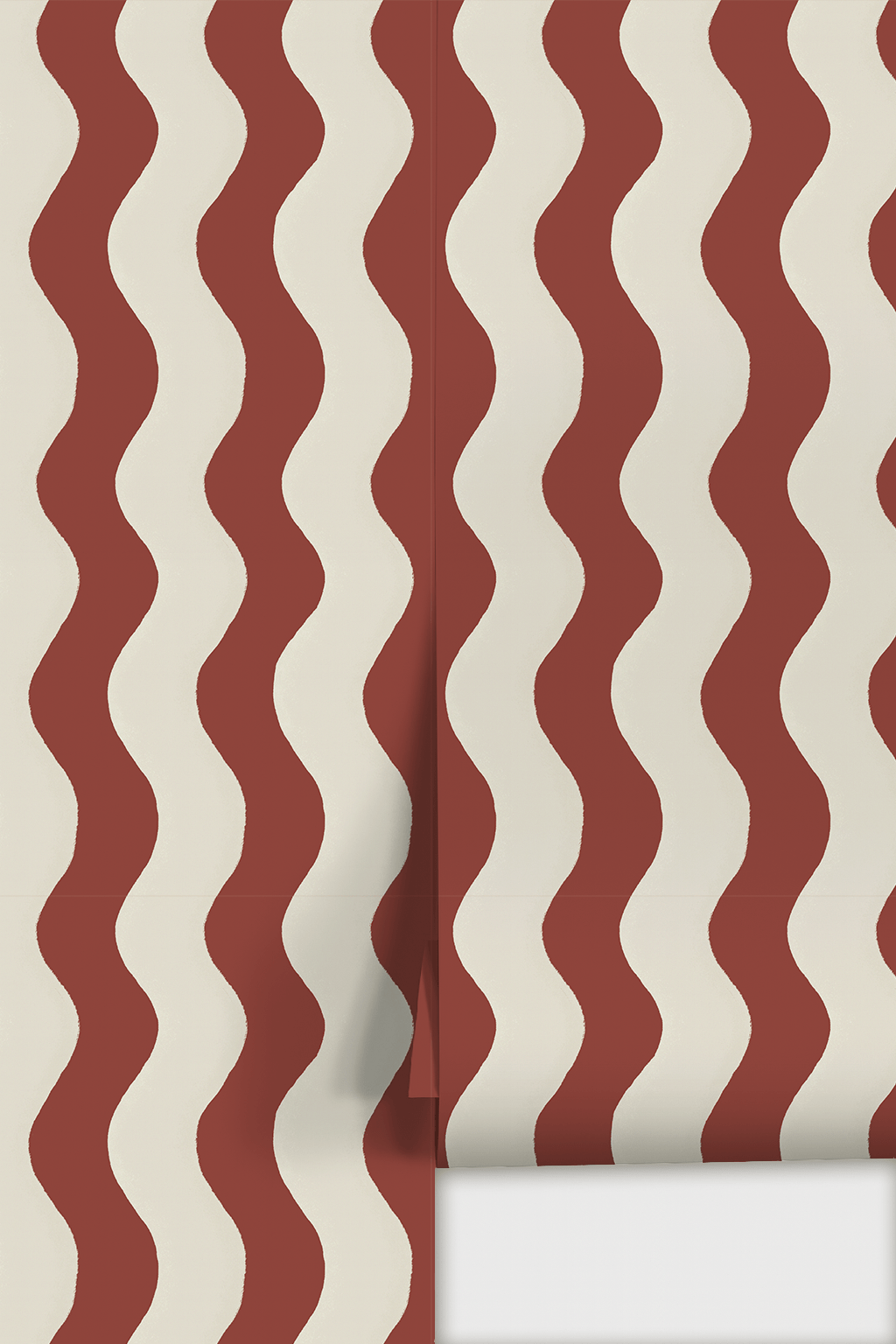 Ziggy Stripe Wallpaper, white and chili oil - mosswell.us