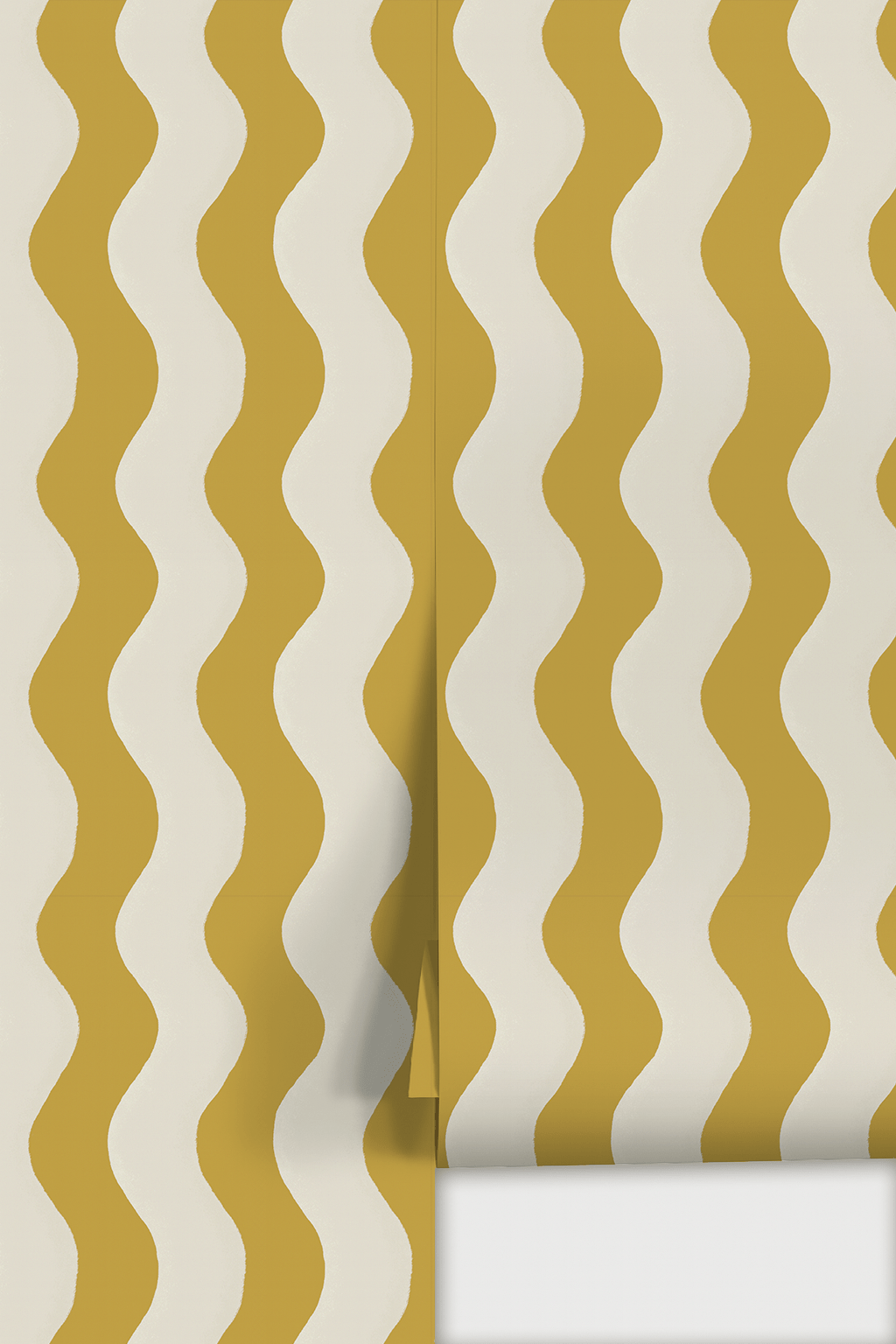 Ziggy Stripe Wallpaper, white and yellow - mosswell.us